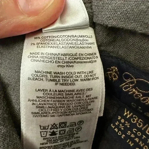 Brooks Brothers Clark Fit Pants Mens 35x28 Corduroy Olive Green 346 VTG Casual - Picture 6 of 8